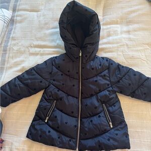 Jacadi Navy Heart Puffer Jacket for Kids